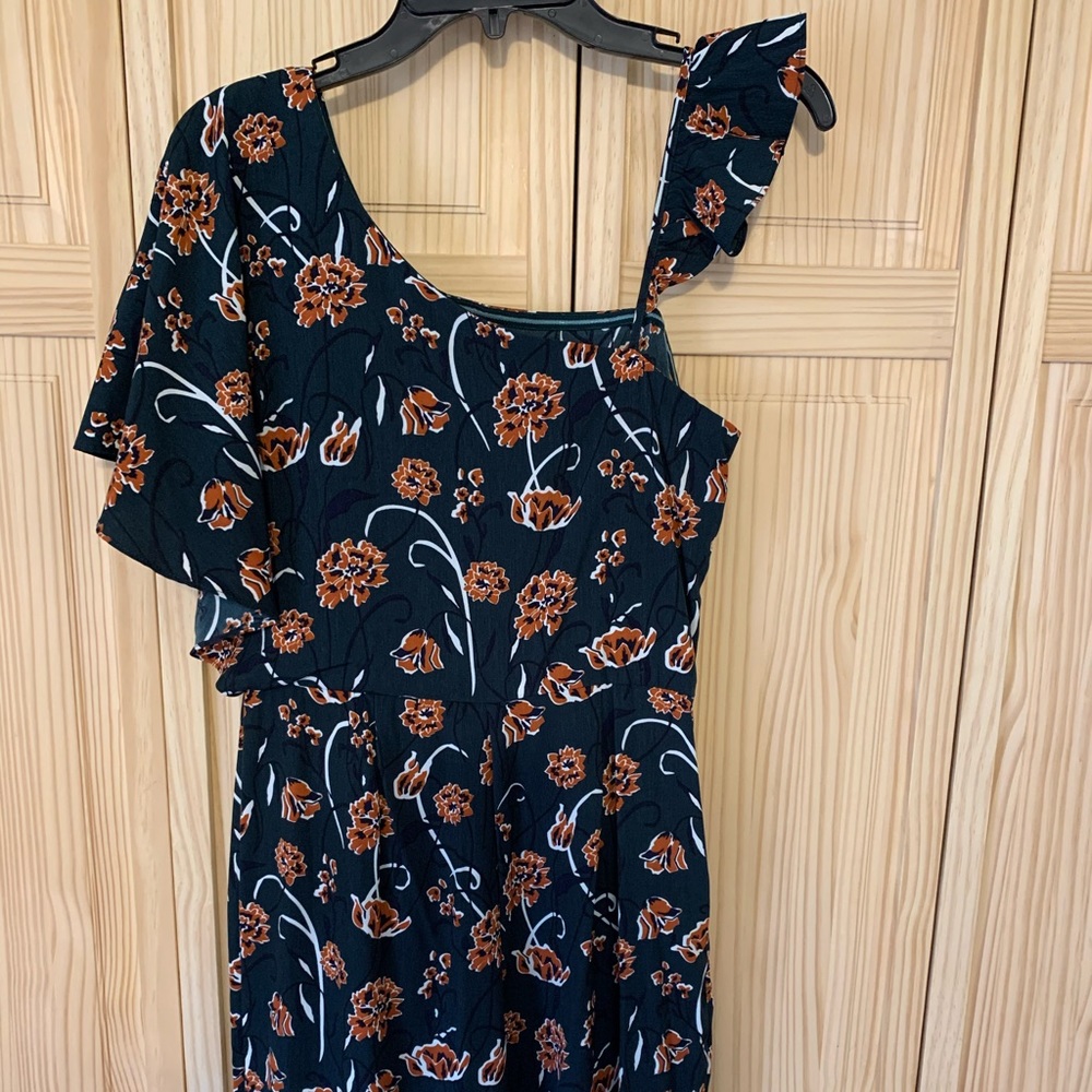 Sugar Lips Dark Green Floral Jumpsuit